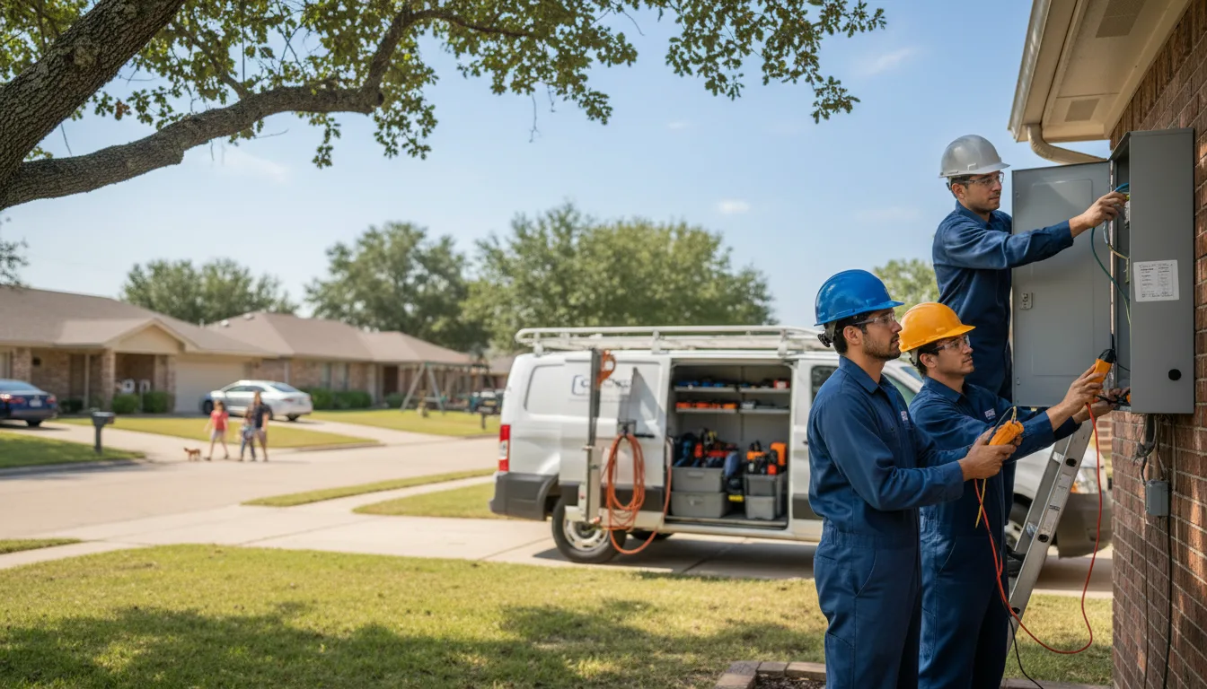 Certified electrician providing emergency electrical services in Pender, NE